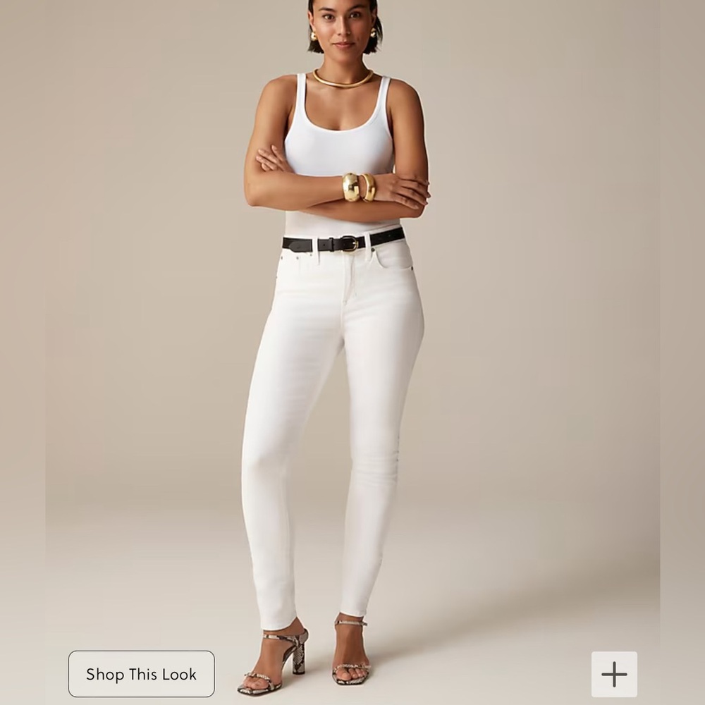 J.Crew Toothpick White Jeans size 28